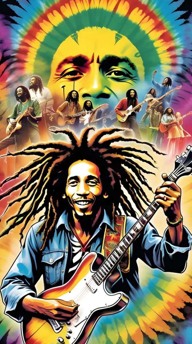 673x1206 Bob Marley playing a guitar wallpaper
