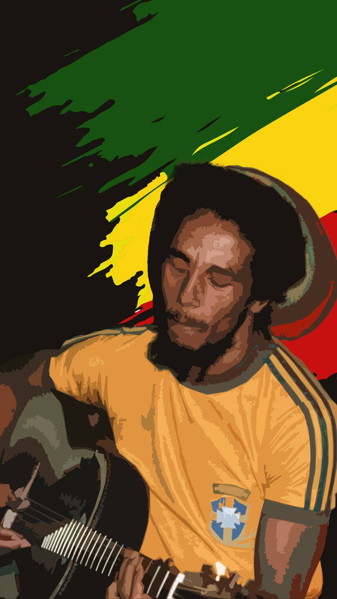1080x1920 Download Bob Marley Textured Digital Artwork Wallpaper