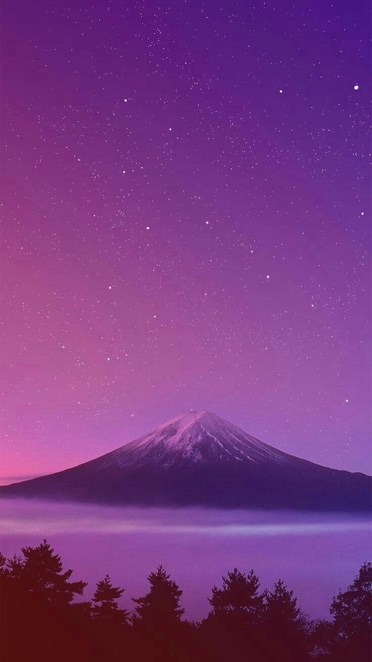 736x1308 Purple Mountain Wallpaper