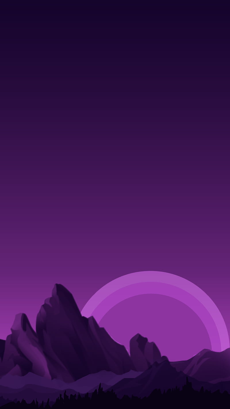 800x1422 Purple mountains, HD phone wallpaper