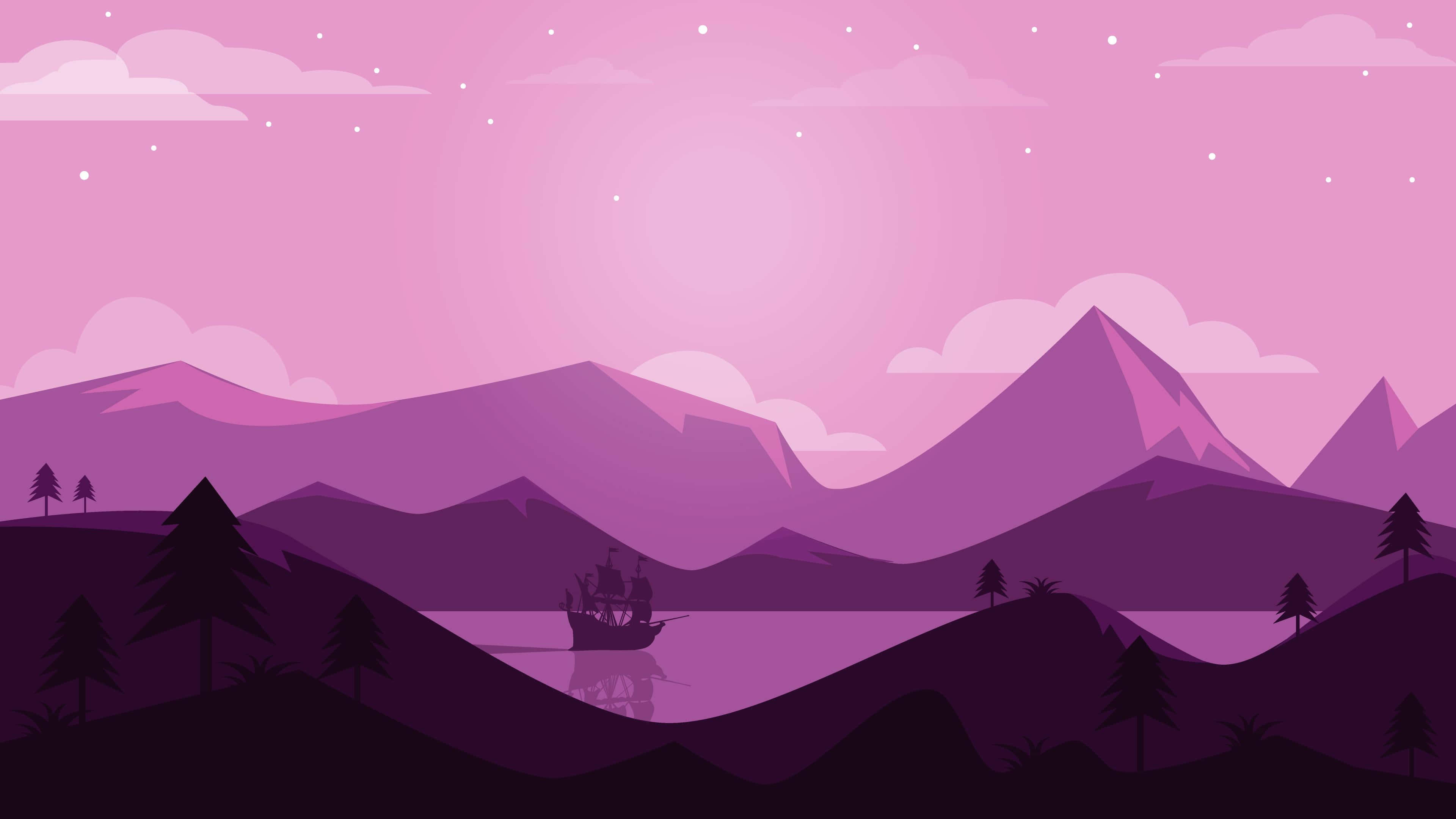 3840x2160 Purple Mountains Majesty Wallpaper