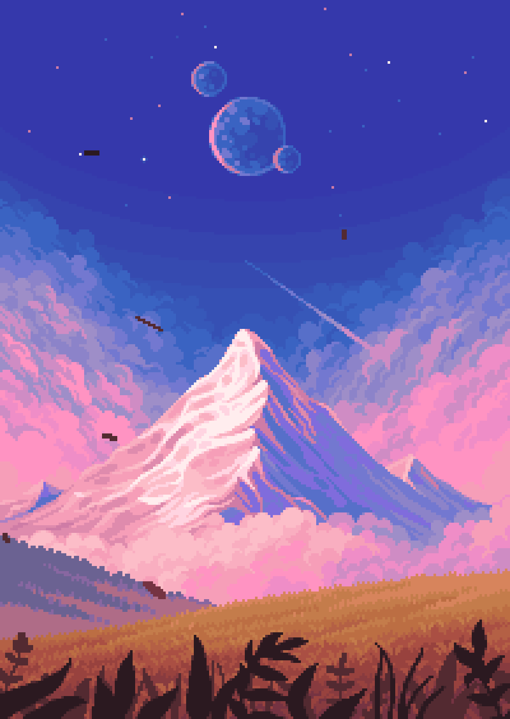 1000x1410 ✨Free✨ Purple Mountain Mobile Wallpaper (PNG)'s Ko Fi Shop