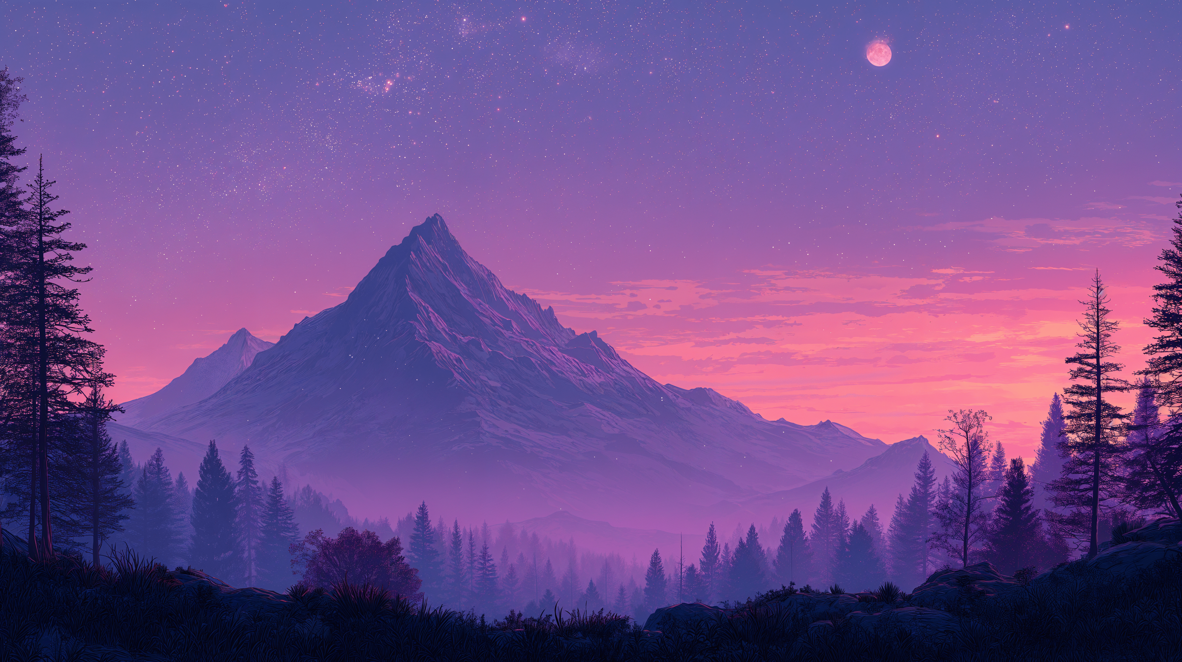 4072x2280 4K Ultra HD Dawn Over Majestic Mountain Wallpaper