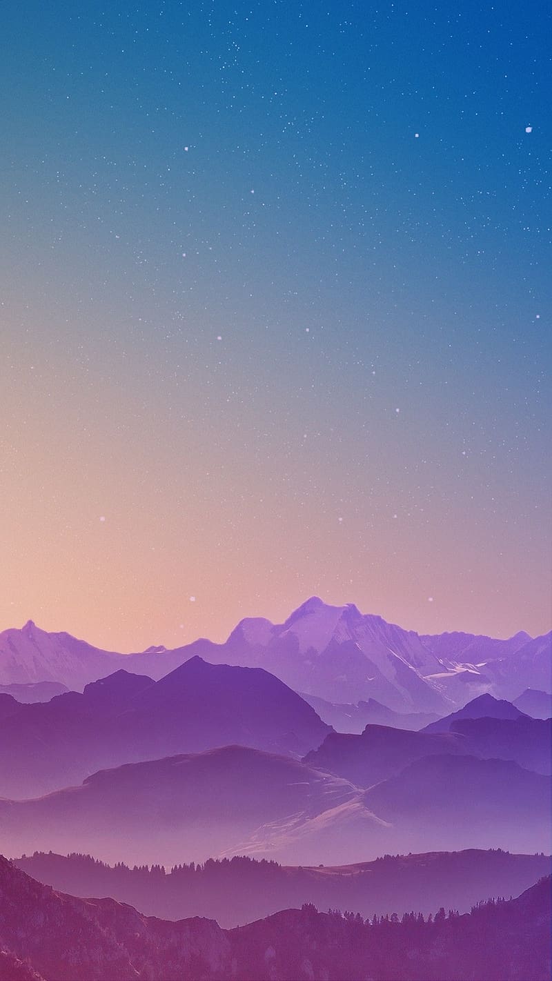 800x1422 Best Oneplus, Purple Mountains, HD phone wallpaper