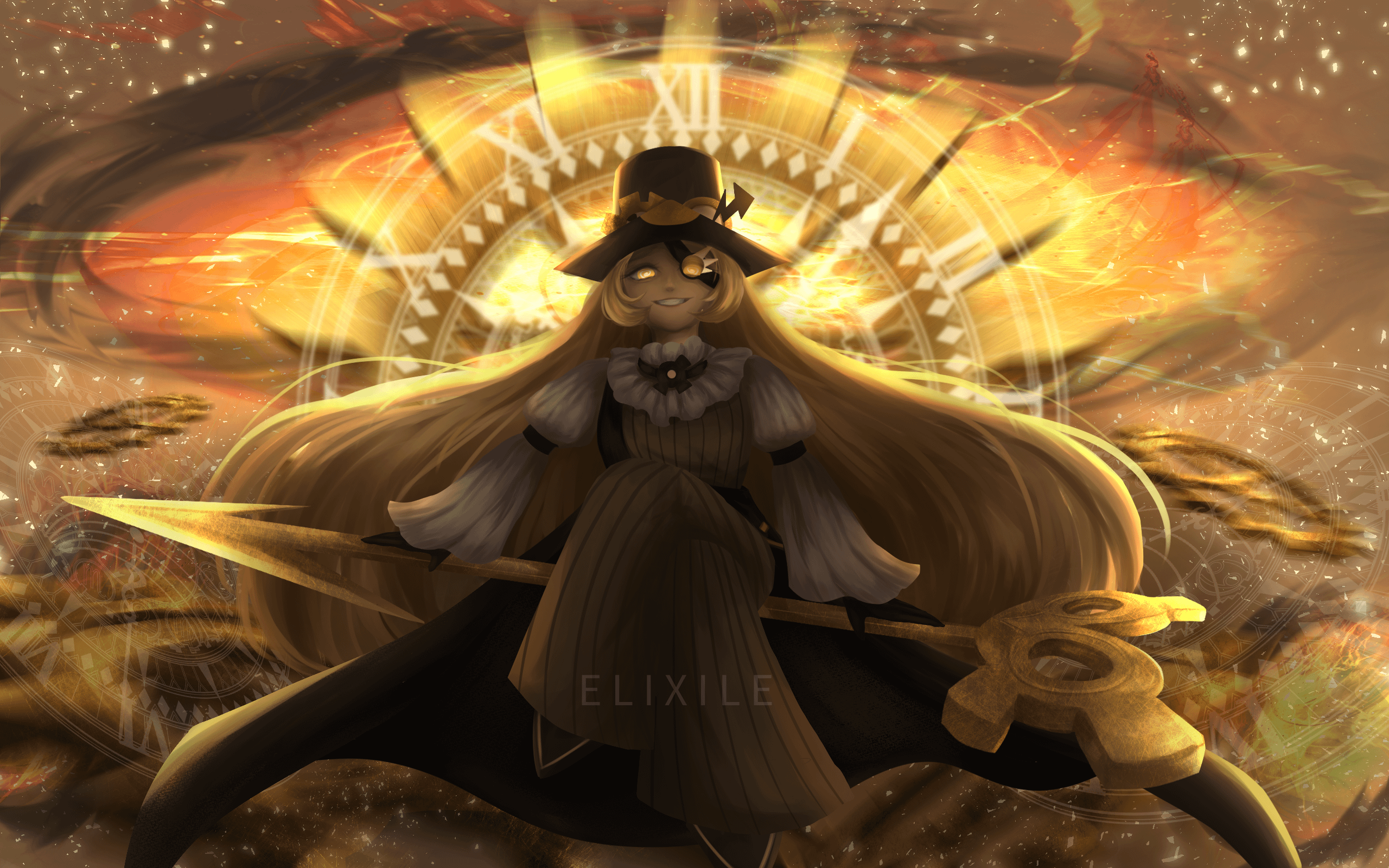 2560x1600 Time keeper cookie fanart!!