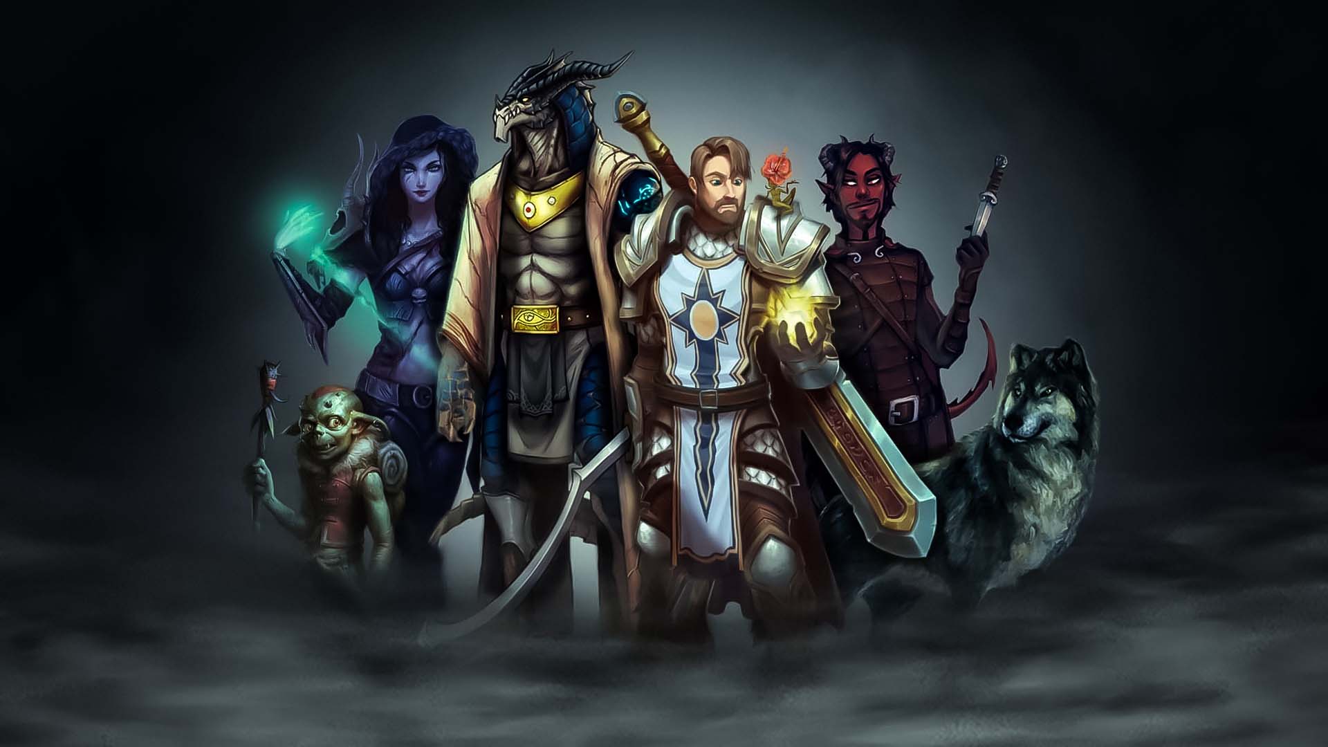 1920x1080 I made a wallpaper for my DnD party in Photohop