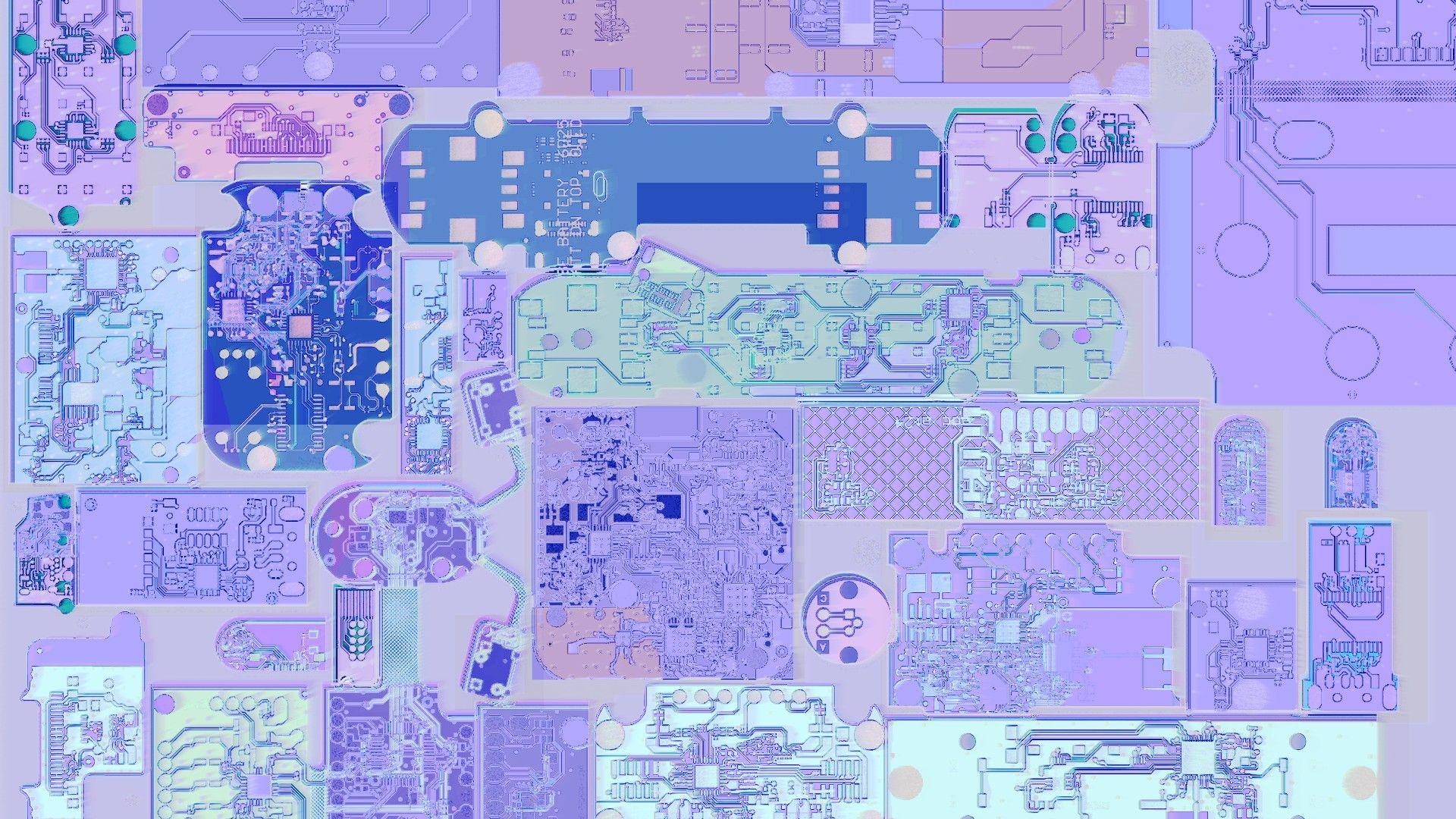 1920x1080 PCB, Technology, Electronics, Pastel, Circuitry, Circuit boards