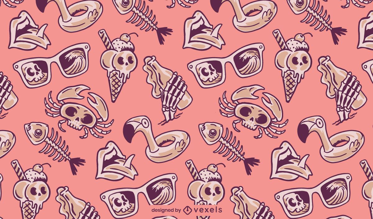 1200x706 Beach Party Summer Pattern Design Vector Download