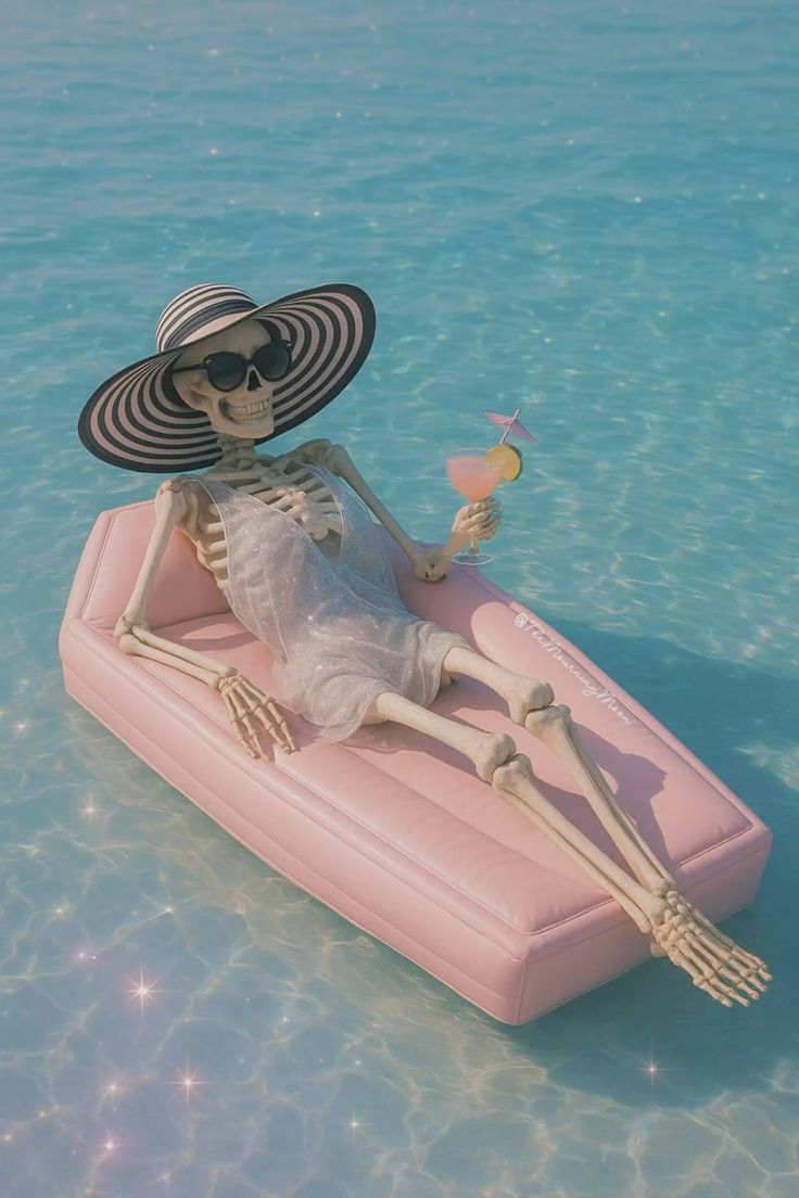 736x1104 Sparkling spooky summer skeleton