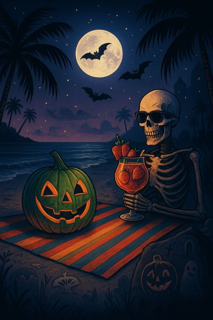 736x1104 Spookley painting. Halloween poster background, Halloween summer wallpaper, Summer spooky wallpaper