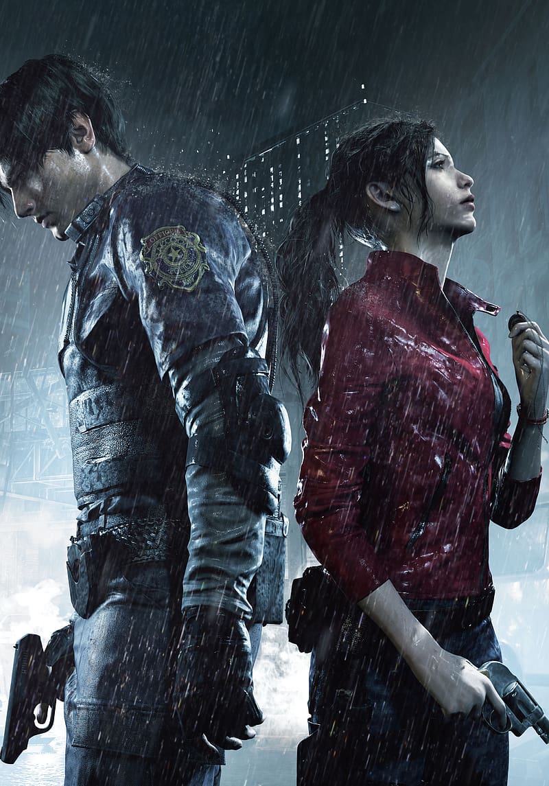 800x1145 Resident Evil, Video Game, Leon S Kennedy, Claire Redfield, Resident Evil 2 (2019), HD phone wallpaper