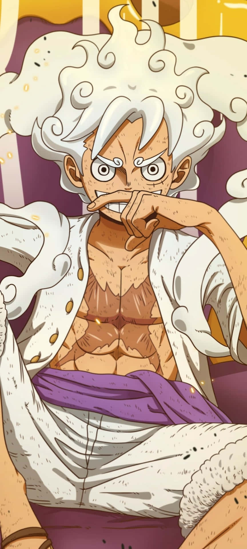 864x1920 Download One Piece Gear5 Luffy Transformation Wallpaper