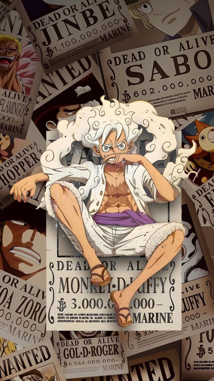 750x1334 Luffy Gear 5 4K Wallpaper