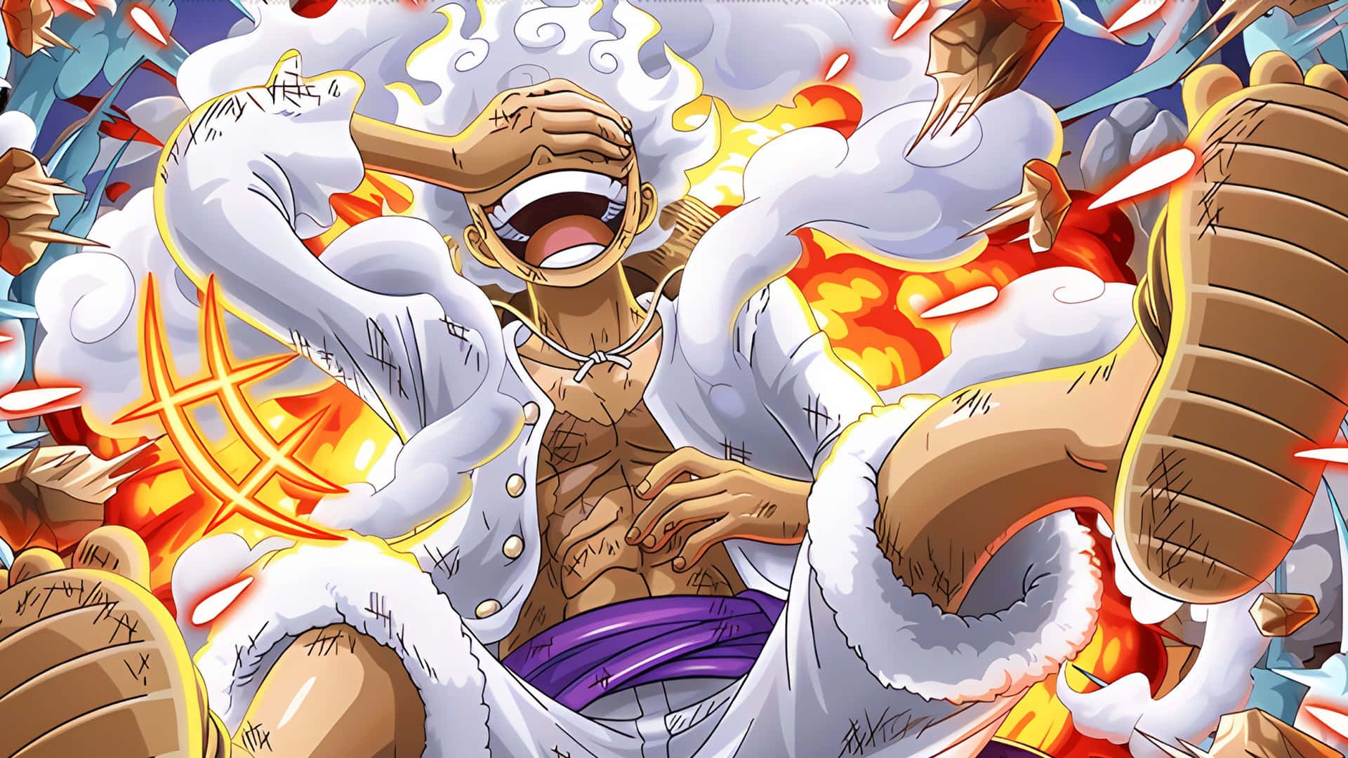 1920x1080 Download One Piece Gear5 Luffy Transformation Wallpaper