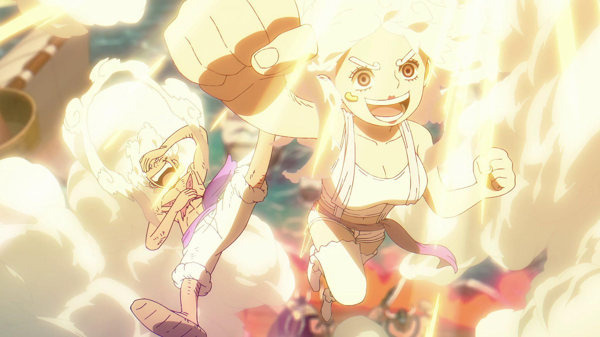 2048x1152 Bonney and Luffy Gear 5 extreme?