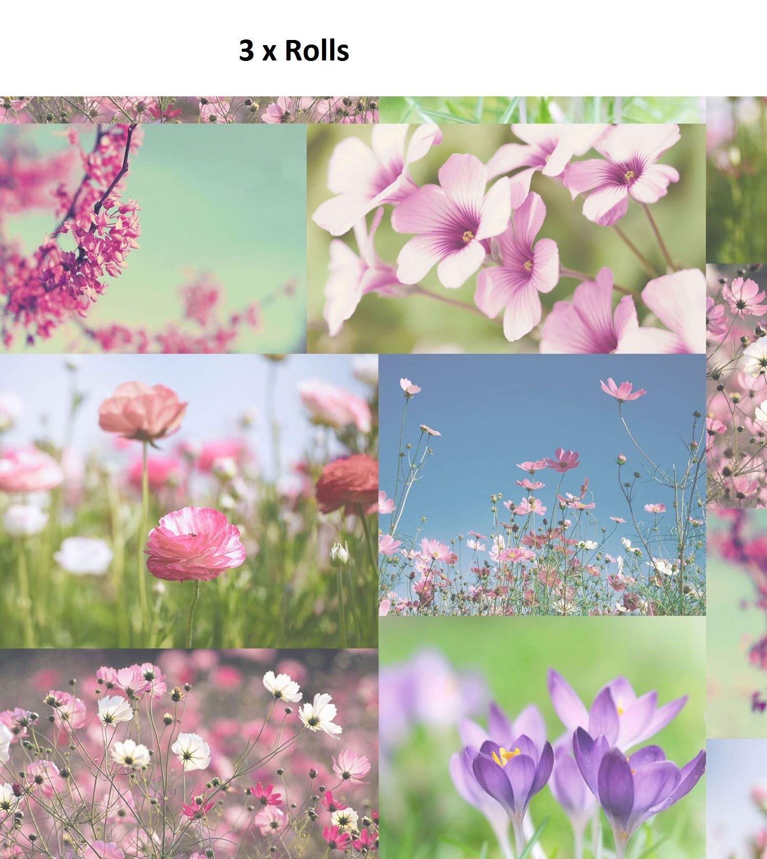 1496x1676 Rolls April Wallpaper Heather Pink Floral Flowers Collage Photo