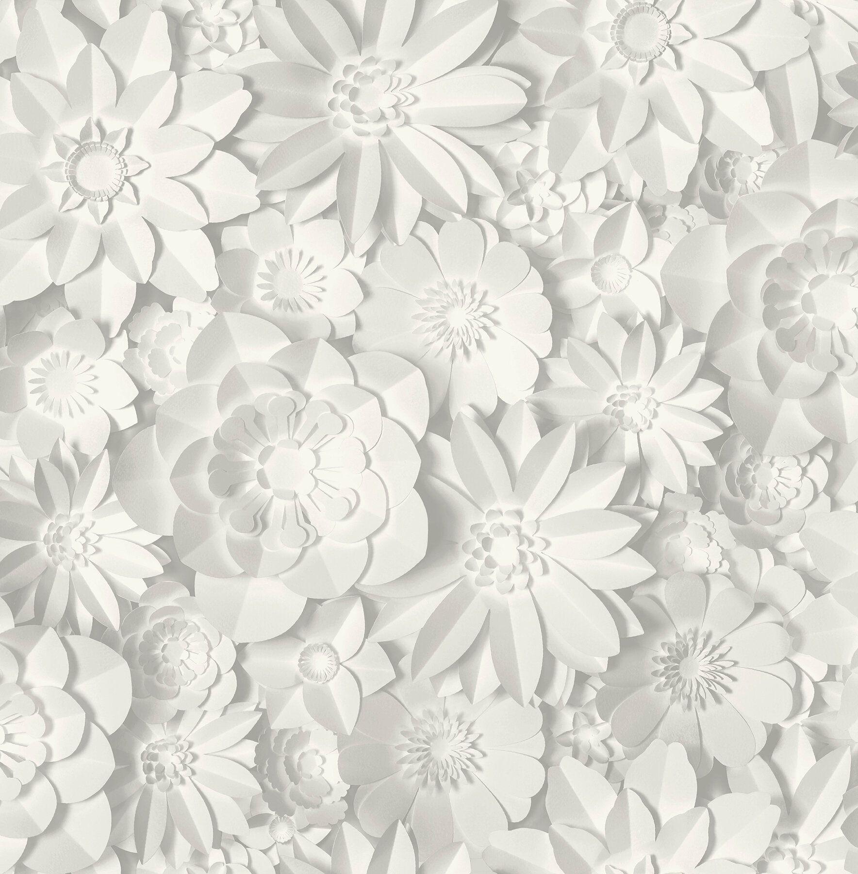 1768x1800 Bungalow Rose Scholl Floral 33' x 20.5 Wallpaper Roll & Reviews