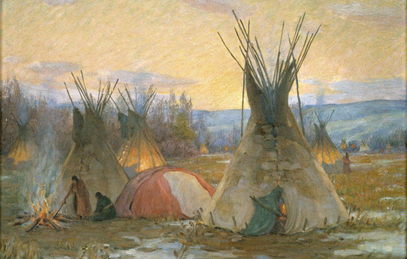 1332x850 Wallpaper Joseph Henry Sharp, Preparing, for the Medicine Sweat