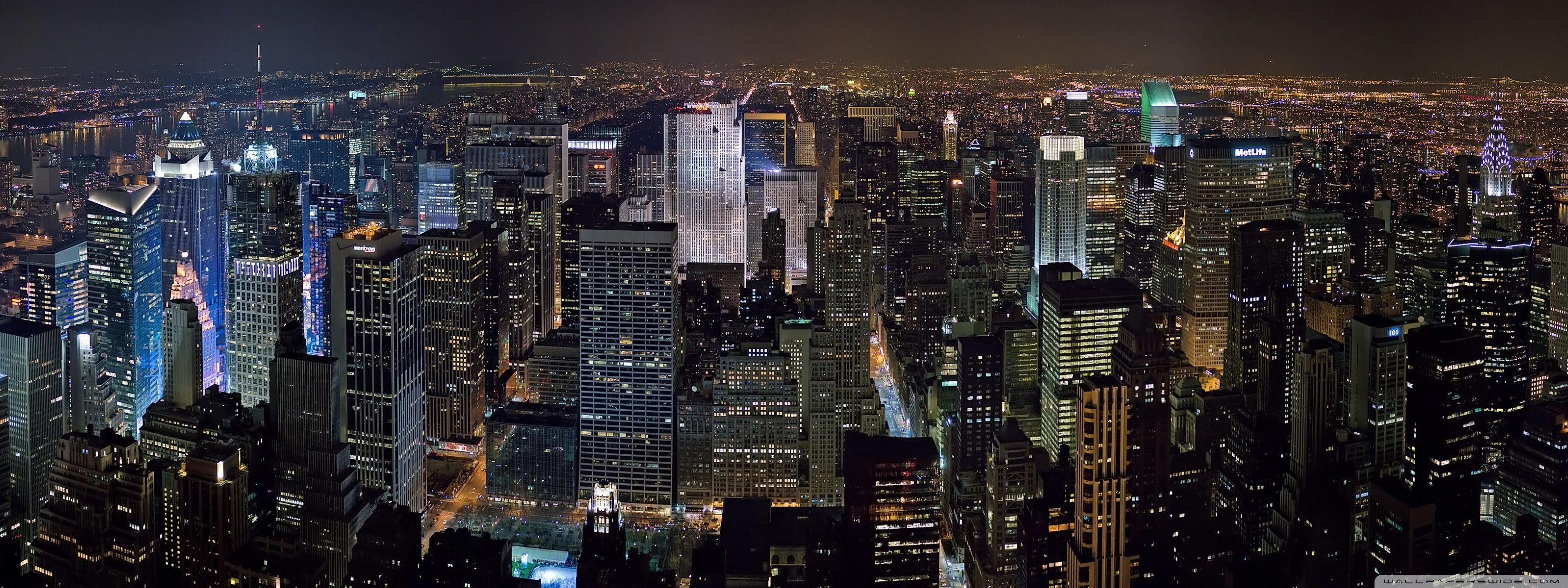 3200x1200 NYC Skyline Wallpaper