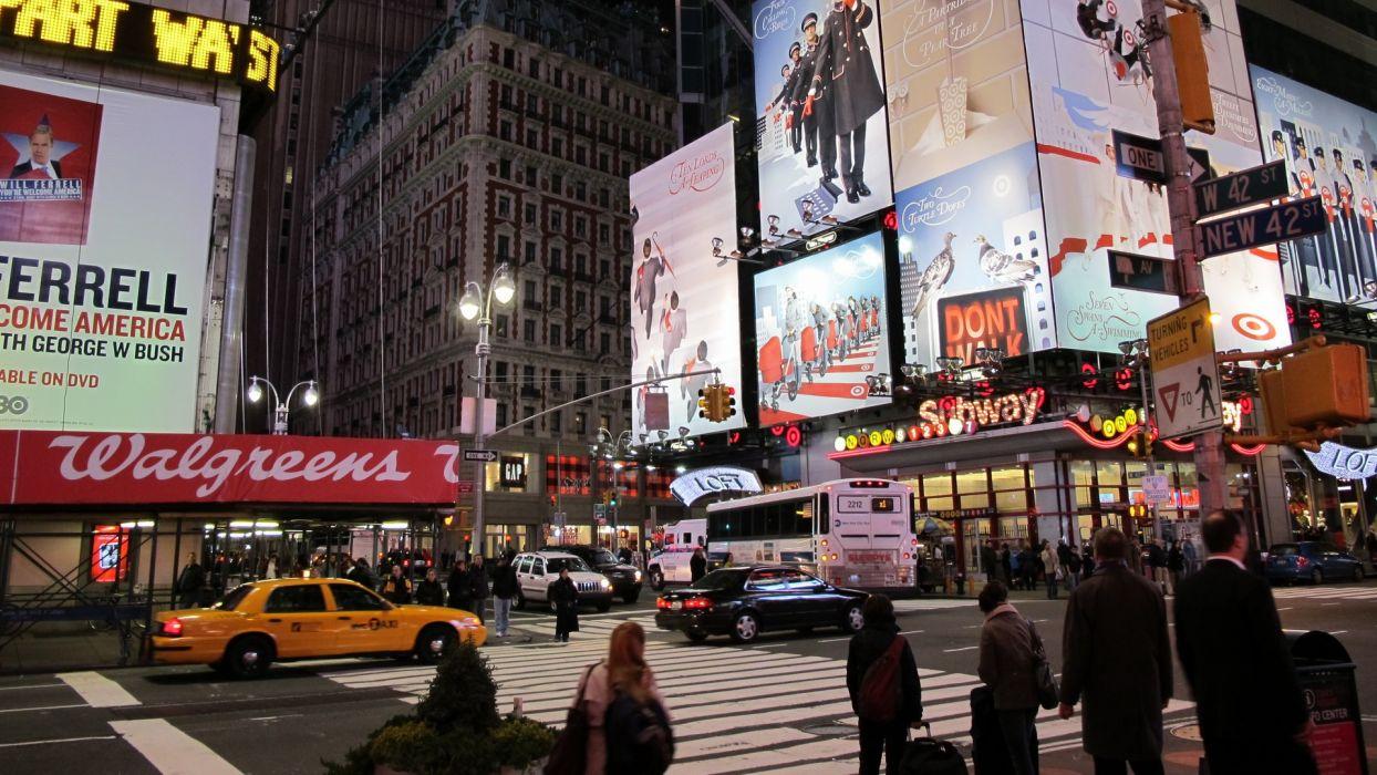1244x700 Landscapes cityscapes USA New York City Manhattan Broadway