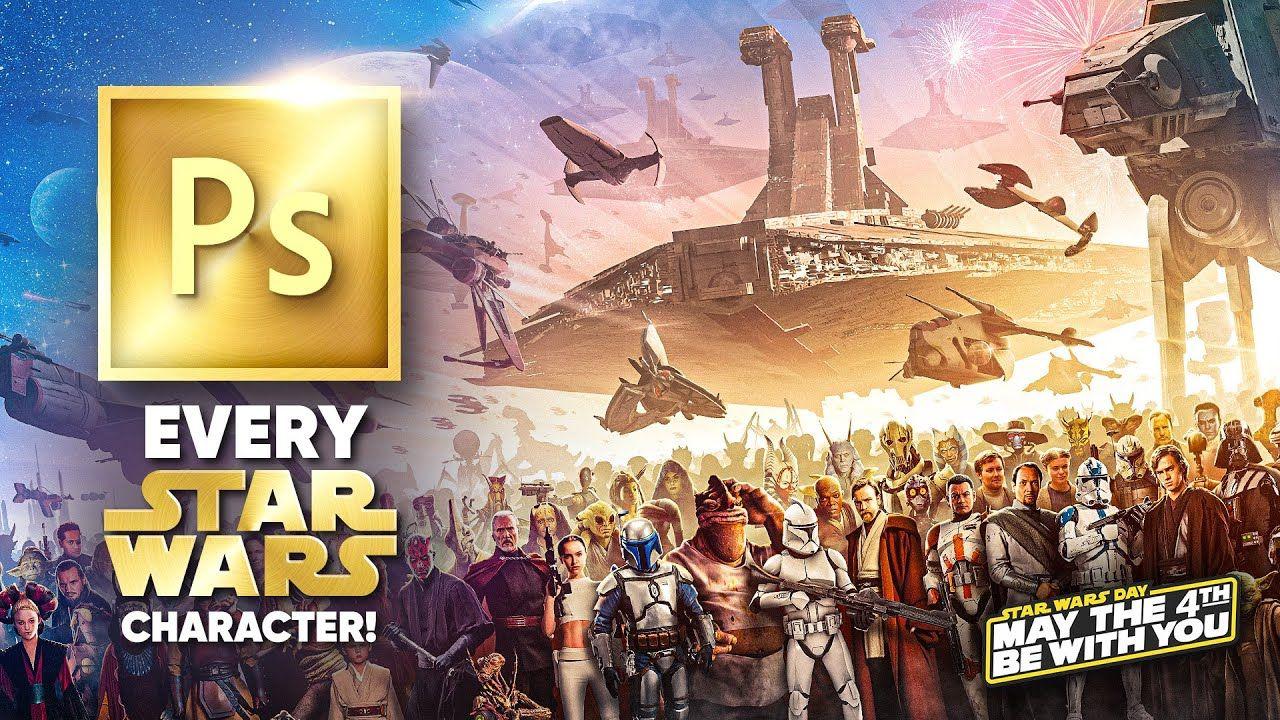 1280x720 I Made a HUGE Star Wars Wallpaper With EVERY Character! (photoshop)