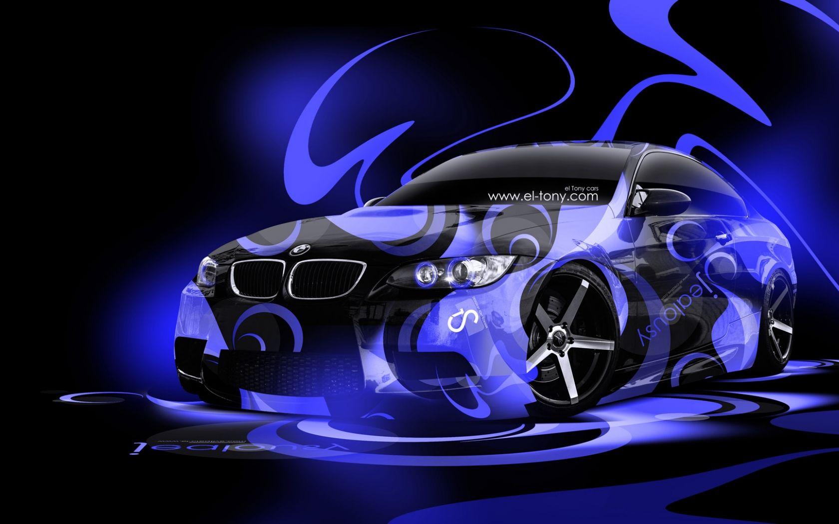 1680x1050 Free download BMW E92 M3 Super Abstract Car 2014 Blue Neon HD