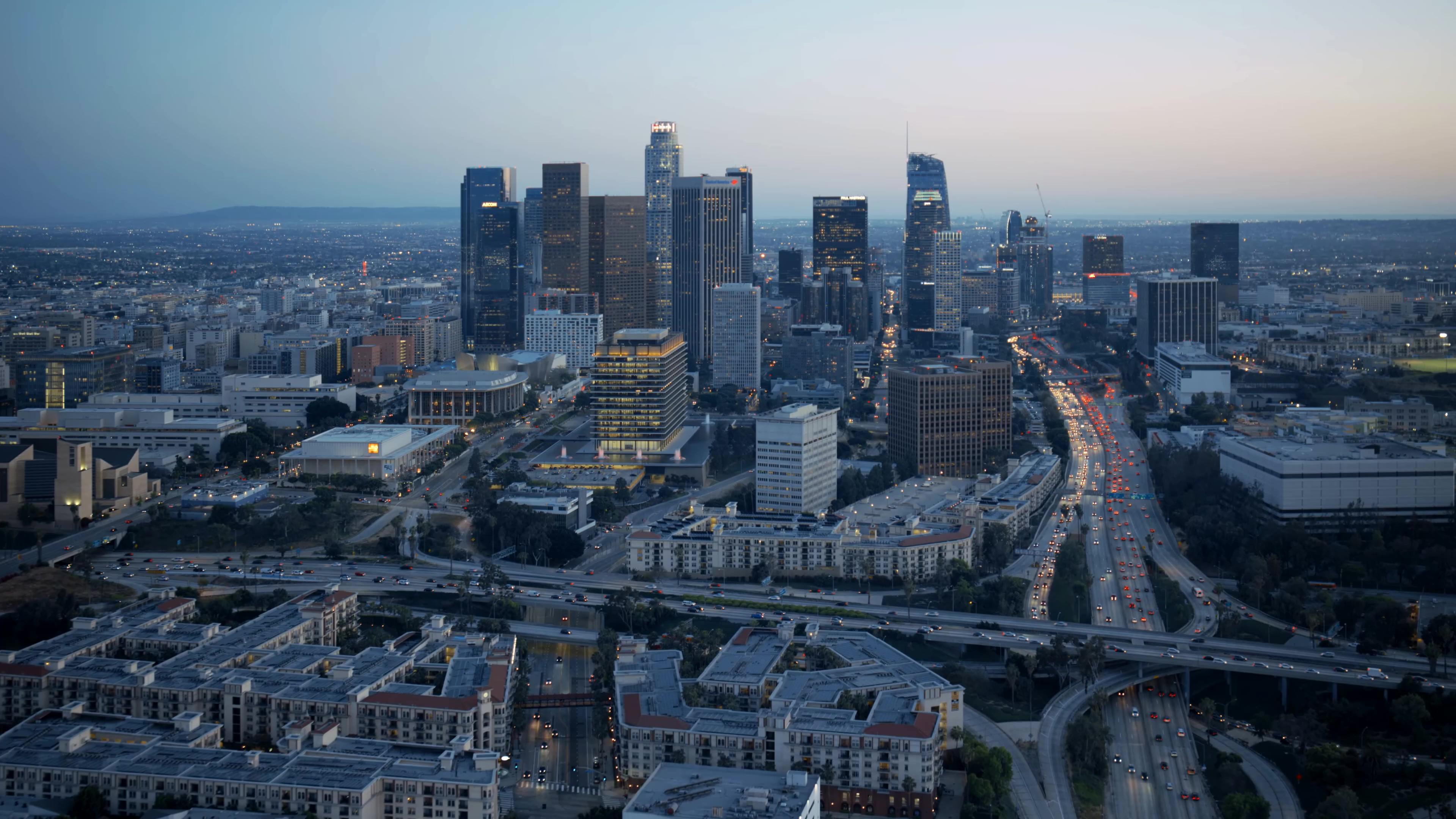 3840x2160 4K Aerial View of Los Angeles Live Wallpaper 3840 x 2160