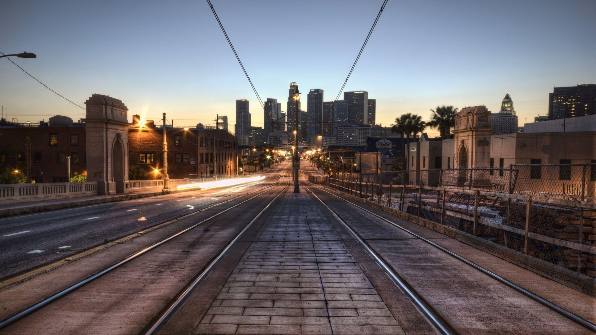 1920x1080 Los Angeles Railroad View Wallpaper