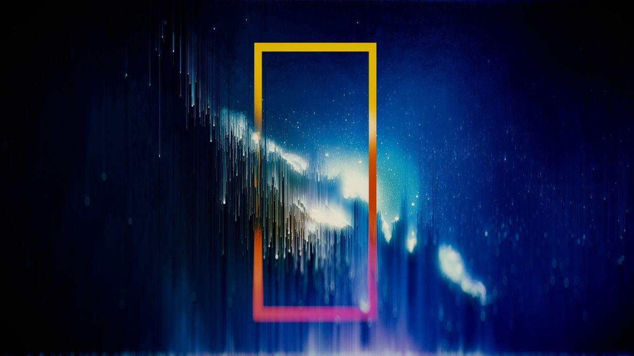 1280x720 Wallpaper Scenic, Particles, Geometric, Blue sky, Surreal, 4K