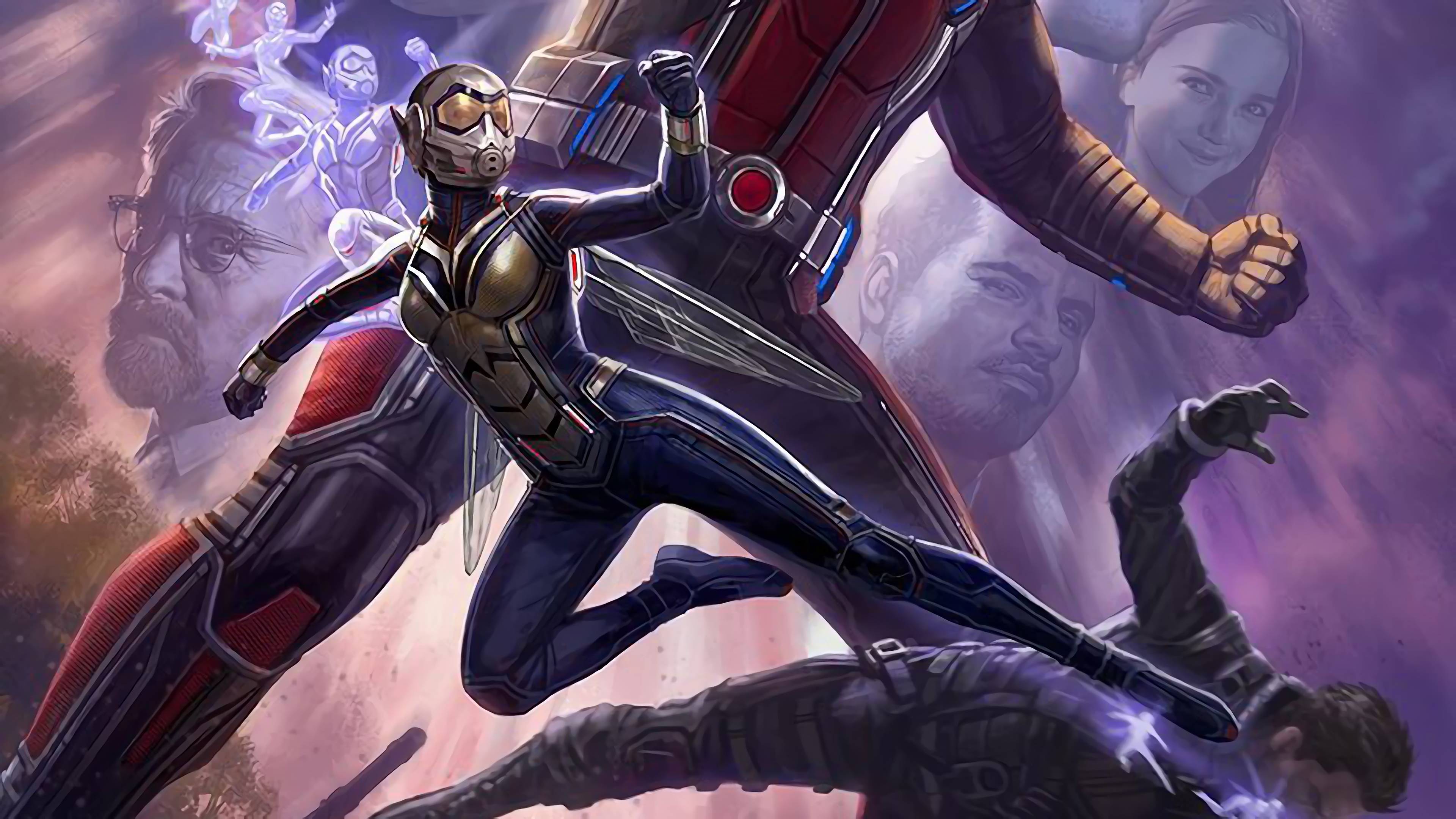 3840x2160 The Wasp Ant Man And The Wasp Movie Art 4K