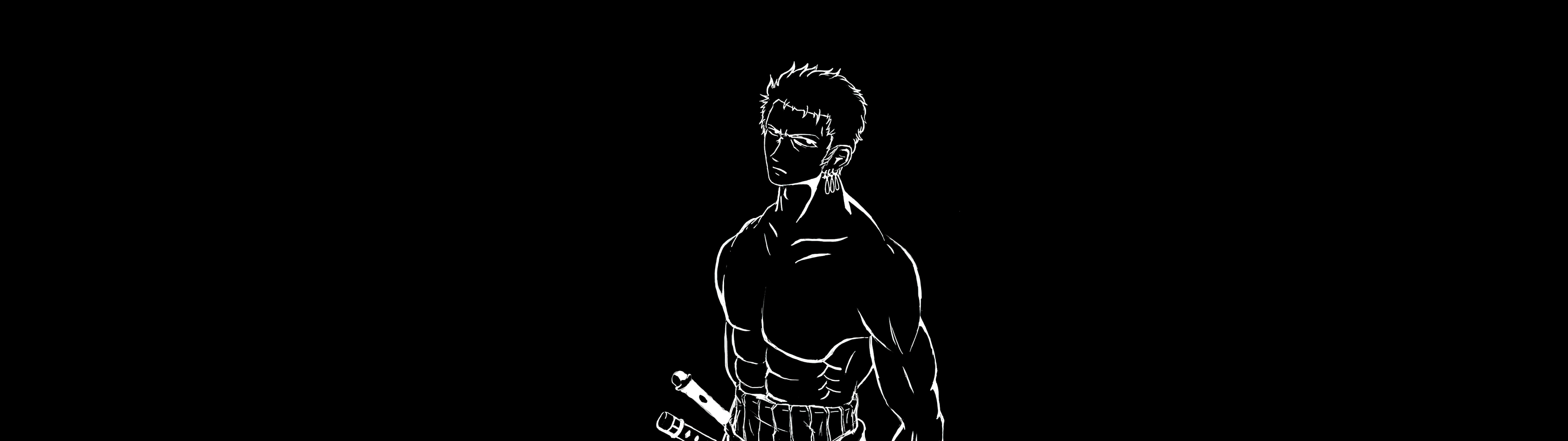 3840x1080 Zoro Amoled Wallpaper