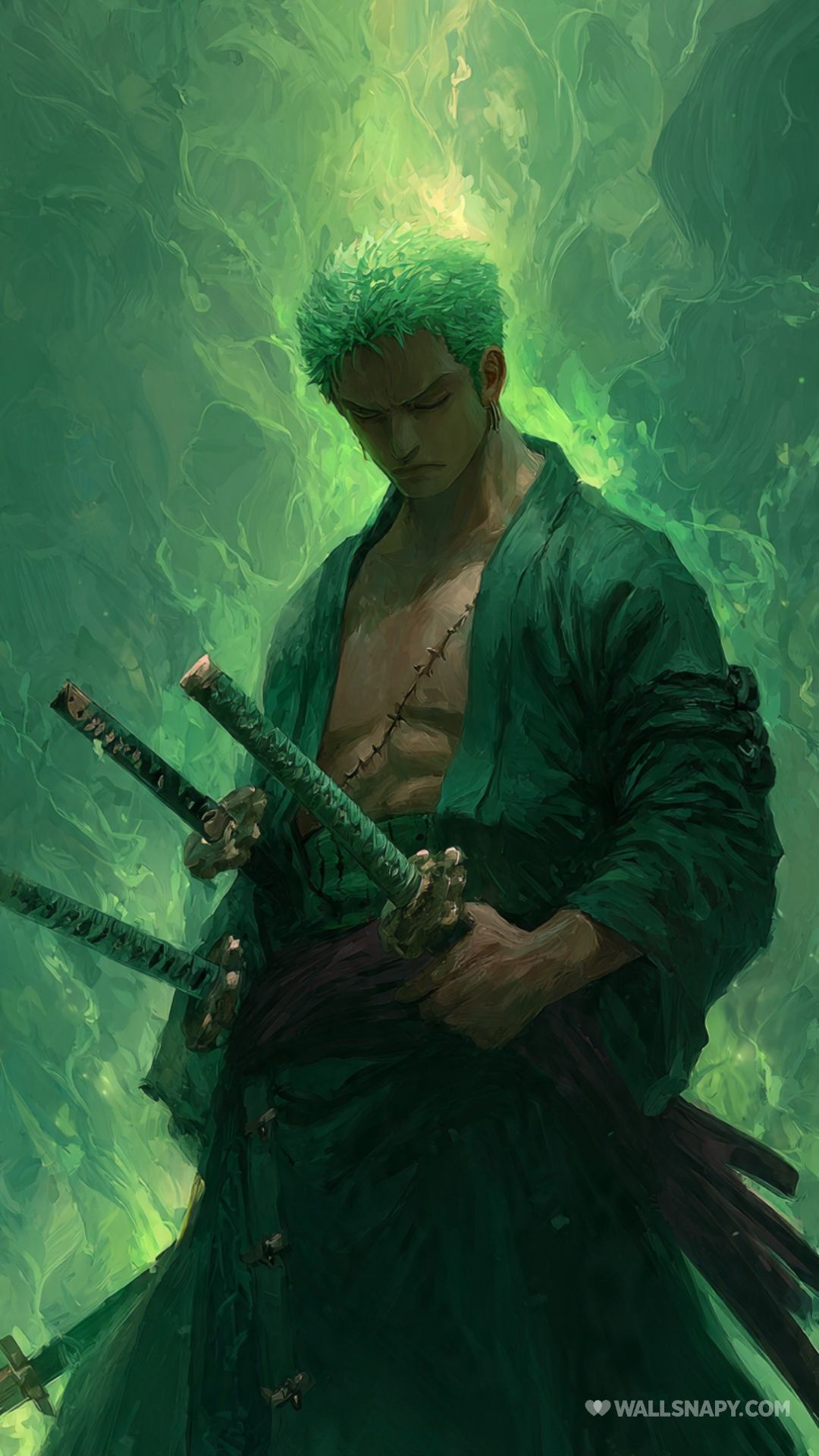 1080x1920 Roronoa zoro enma power anime wallpaper