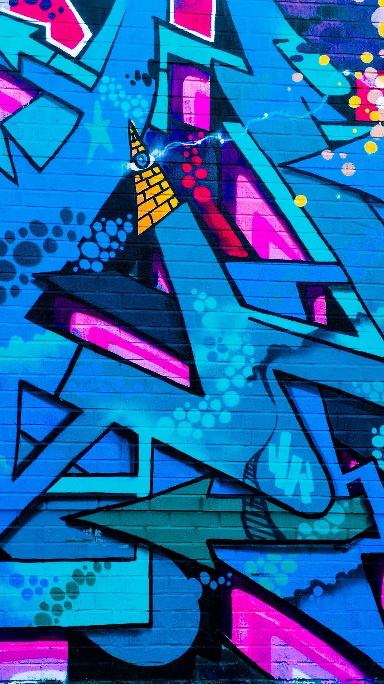 1350x2400 Download wallpaper 1350x2400 graffiti, street art, colorful, wall, urban iphone 8+/7+/6s+/for parallax HD background