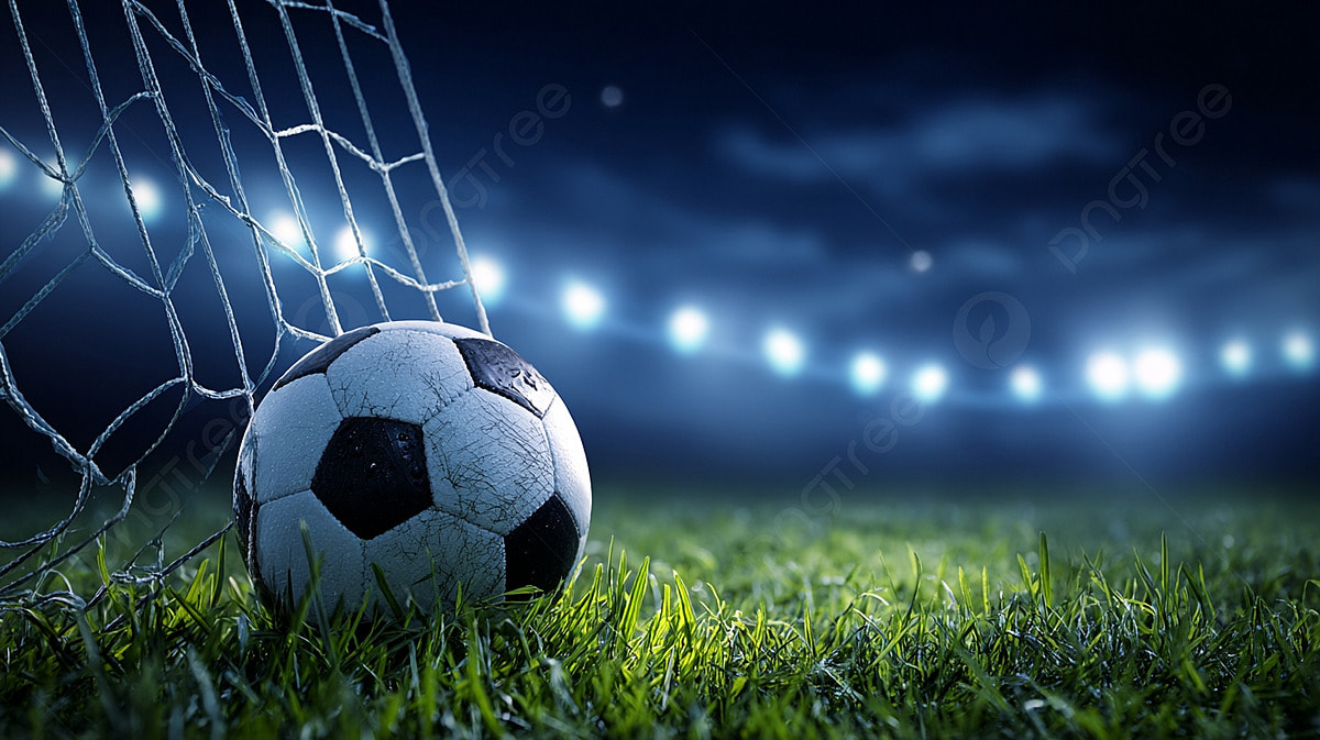 1200x673 Soccer Ball In Goal On Grass With Spotlight Vector Illustration, Wallpaper, Goal, Championship Background Image And Wallpaper for Free Download