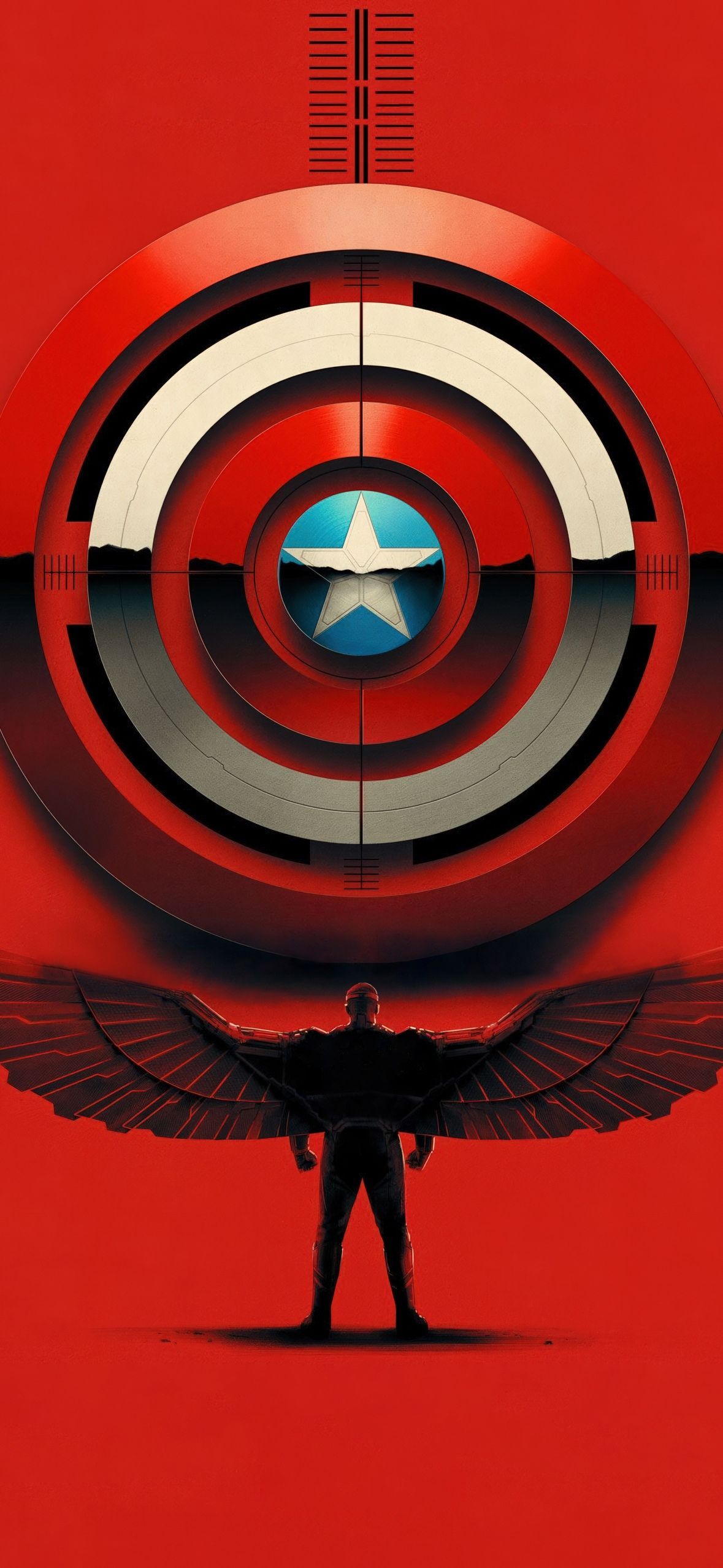 1179x2556 Captain America: Brave New World Wallpaper 4K, Red aesthetic, Artwork