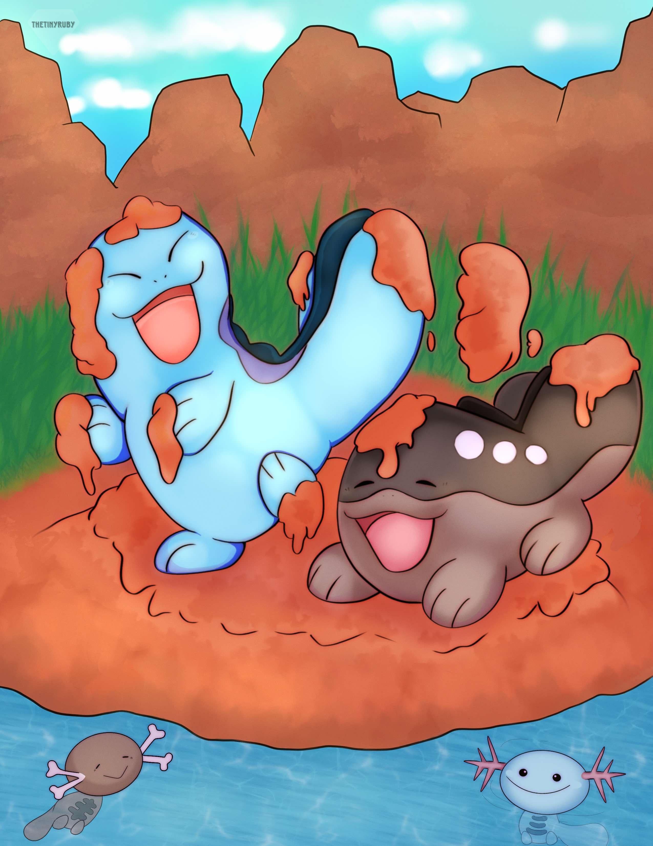 2550x3300 Quagsire and clodsire art