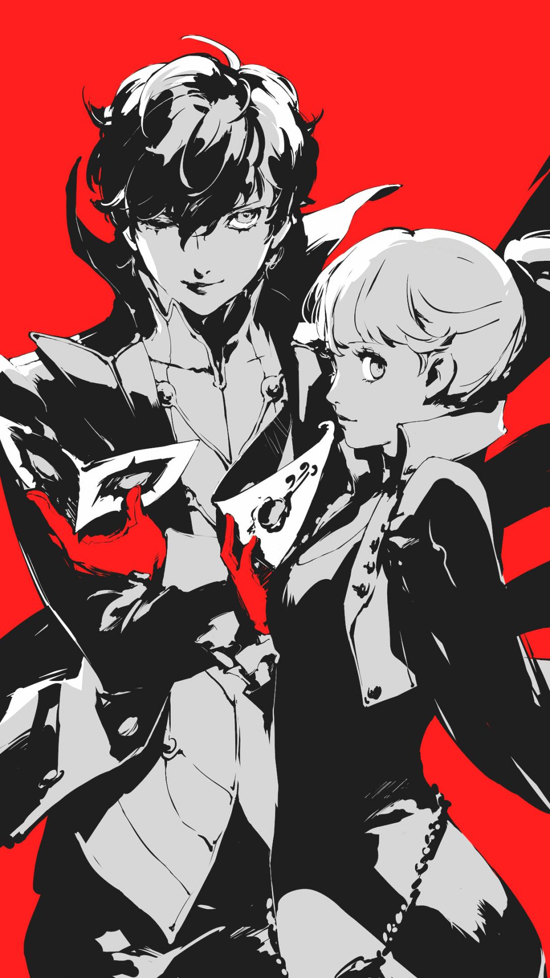 1080x1920 Phone wallpaper: Kasumi Yoshizawa, Persona 5 Royal, Video Game, Akira Kurusu, Joker (Persona), Persona 1179543