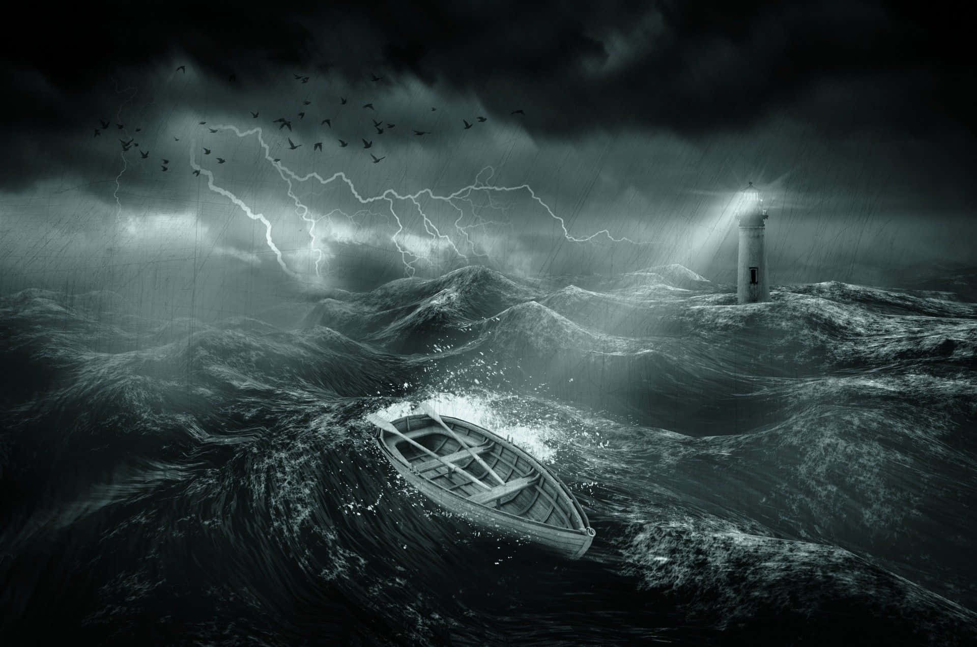 1920x1271 Download The Power of the Ocean During a Storm Wallpaper