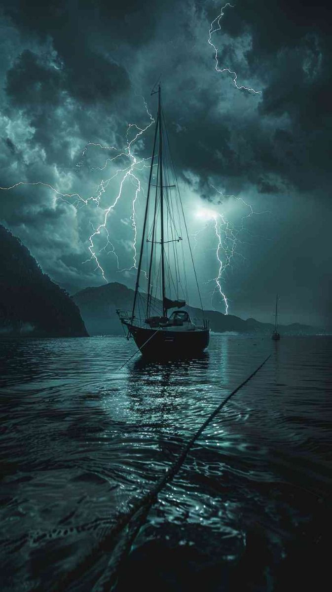 673x1200 Boat Storm Watch Wallpaper 4K HD Wallpaper