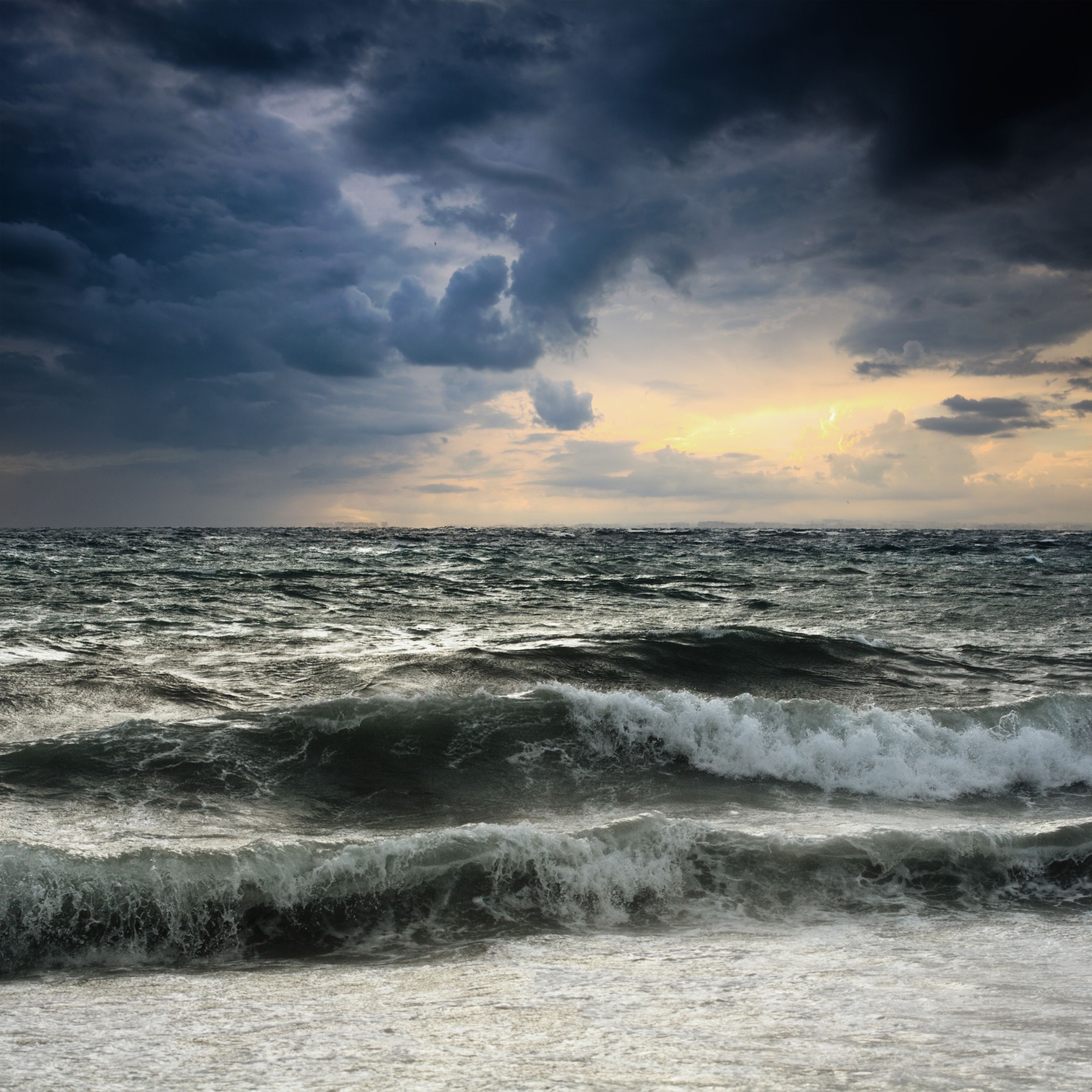 3199x3200 Storm Clouds At Sunset Wall Mural