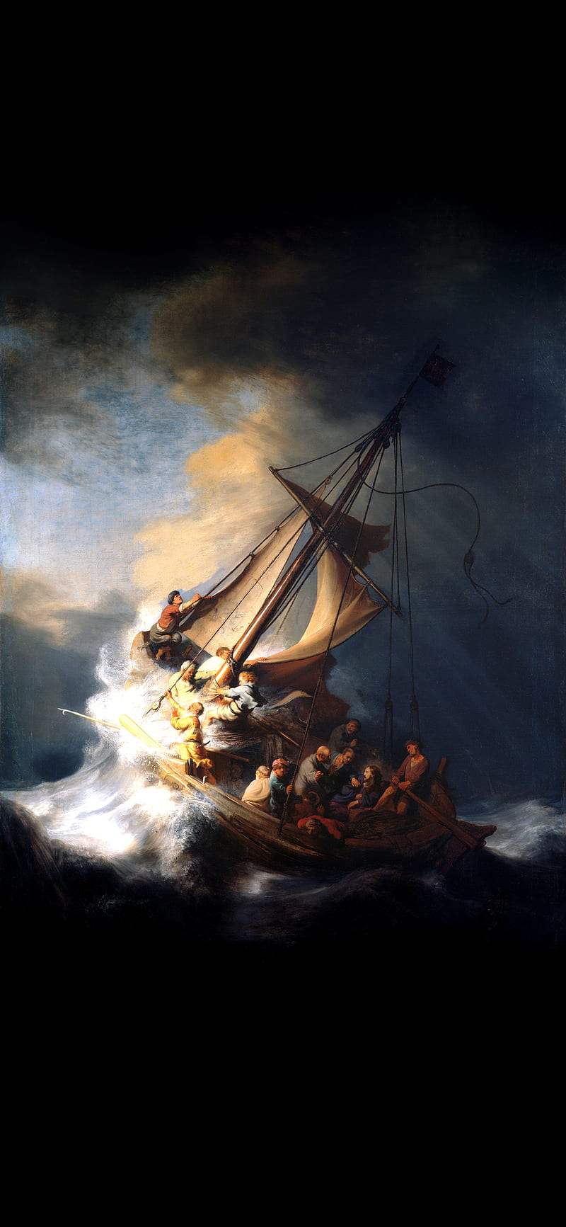 800x1733 Storm n Ship, sea, HD phone wallpaper