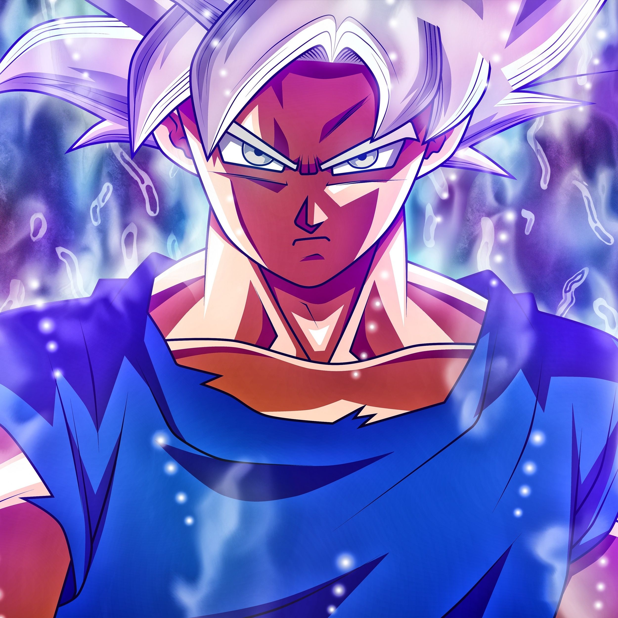 2500x2500 Goku Mastered Ultra Instinct Dragon Ball Super 5K Best Free Wallpaper Background Desktop Picture For Apple IPad Tablets And Android HD High Resolution 4K
