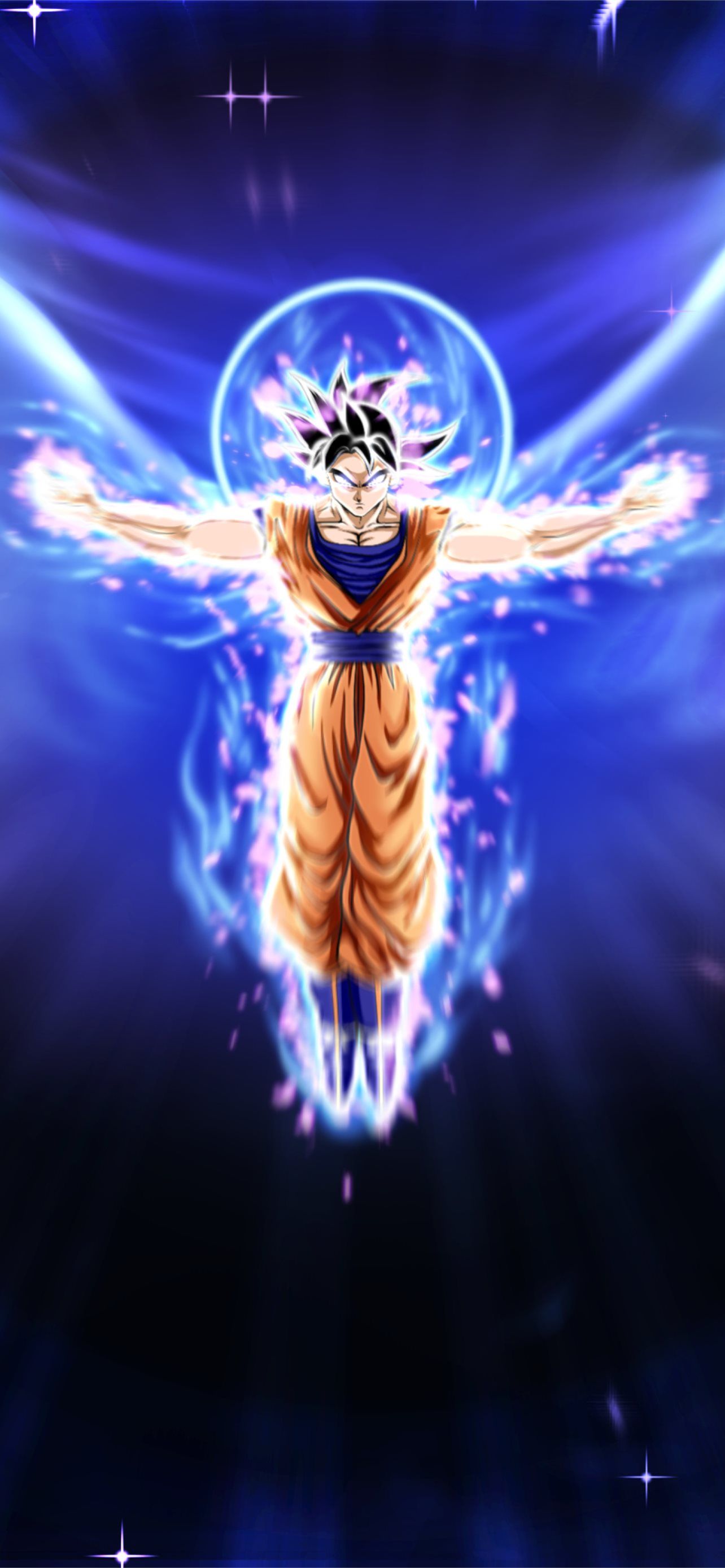 1284x2778 goku ultra instinct iPhone Wallpaper Free Download