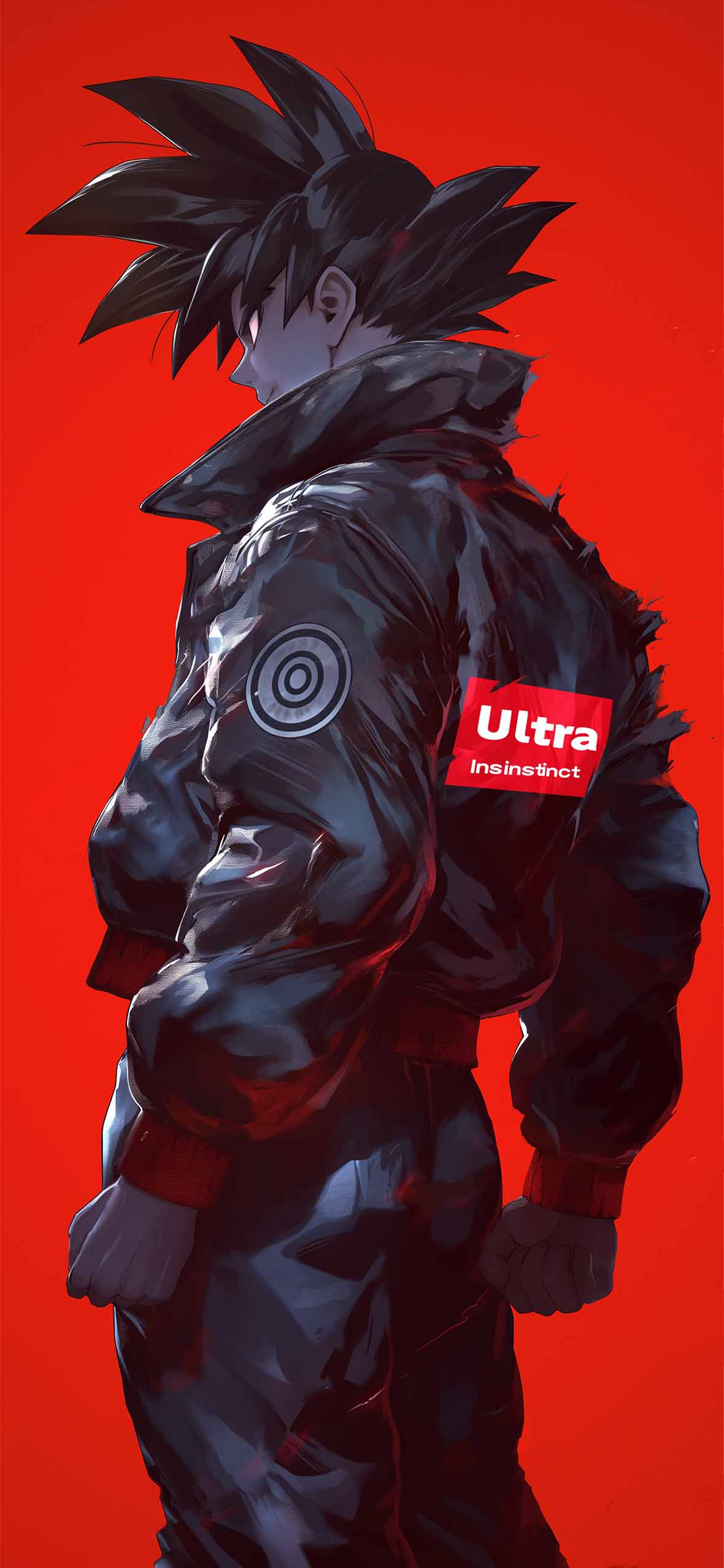 1180x2554 Goku Ultra Instinct Streetwear Red Wallpaper Wallpaper HD