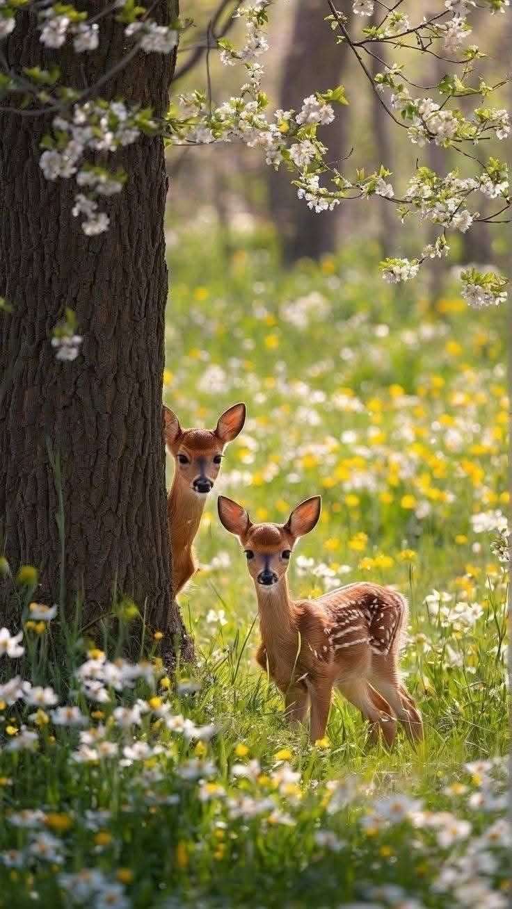 736x1308 Cute forest animals. Aesthetic forest animals, Forest animals photo, Deer meadow