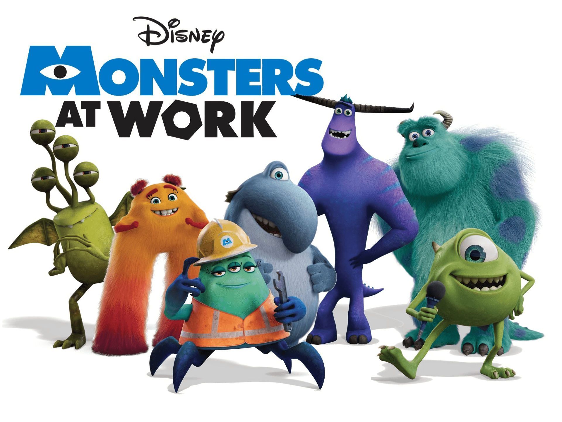 1920x1440 Download Mike Wazowski James P. Sullivan Monsters, Inc. Duncan (Monsters Inc.) Cutter (Monsters Inc.) Val Little (Monsters Inc.) Fritz (Monsters Inc.) Tylor Tuskmon TV Show Monsters At Work HD Wallpaperx1440