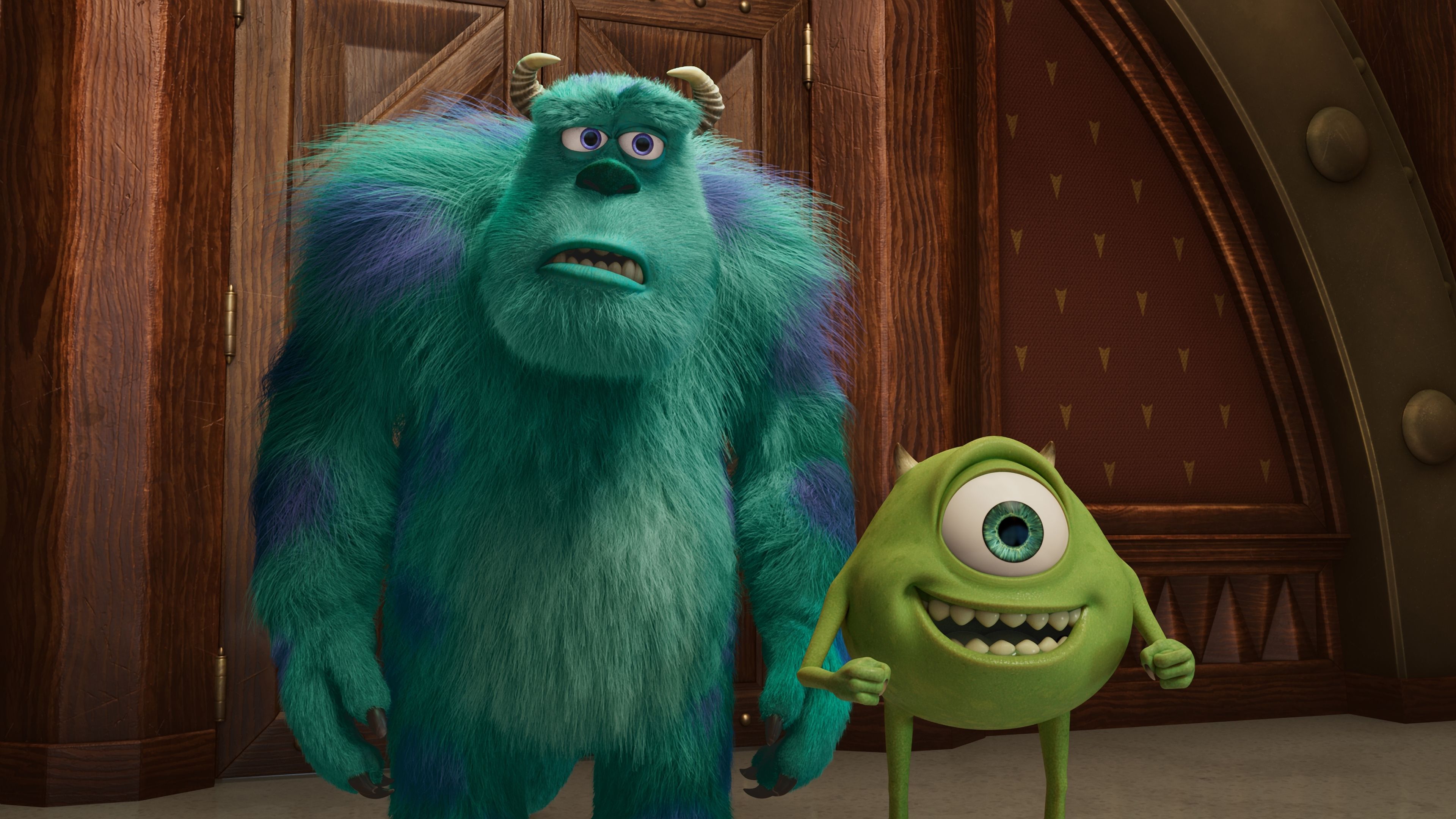 3840x2160 James P. Sullivan Mike Wazowski 4K HD Monsters at Work Wallpaper