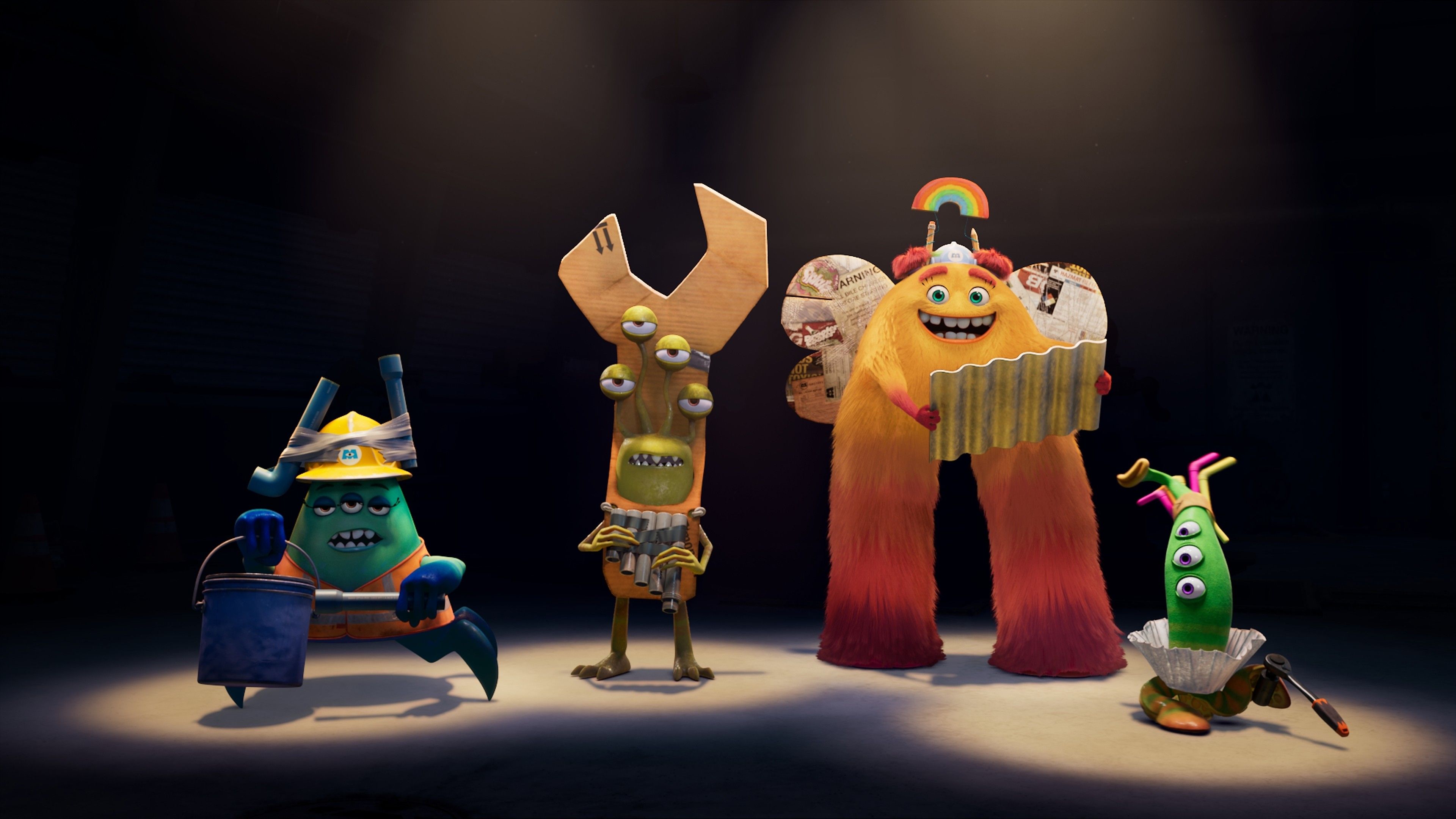 3840x2160 Duncan Val Little 4K HD Monsters at Work Wallpaper