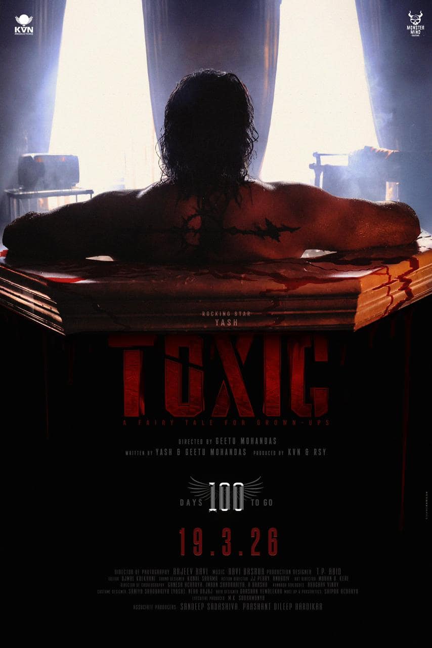 854x1280 Yash' Toxic: 100 Days Countdown Poster Stuns