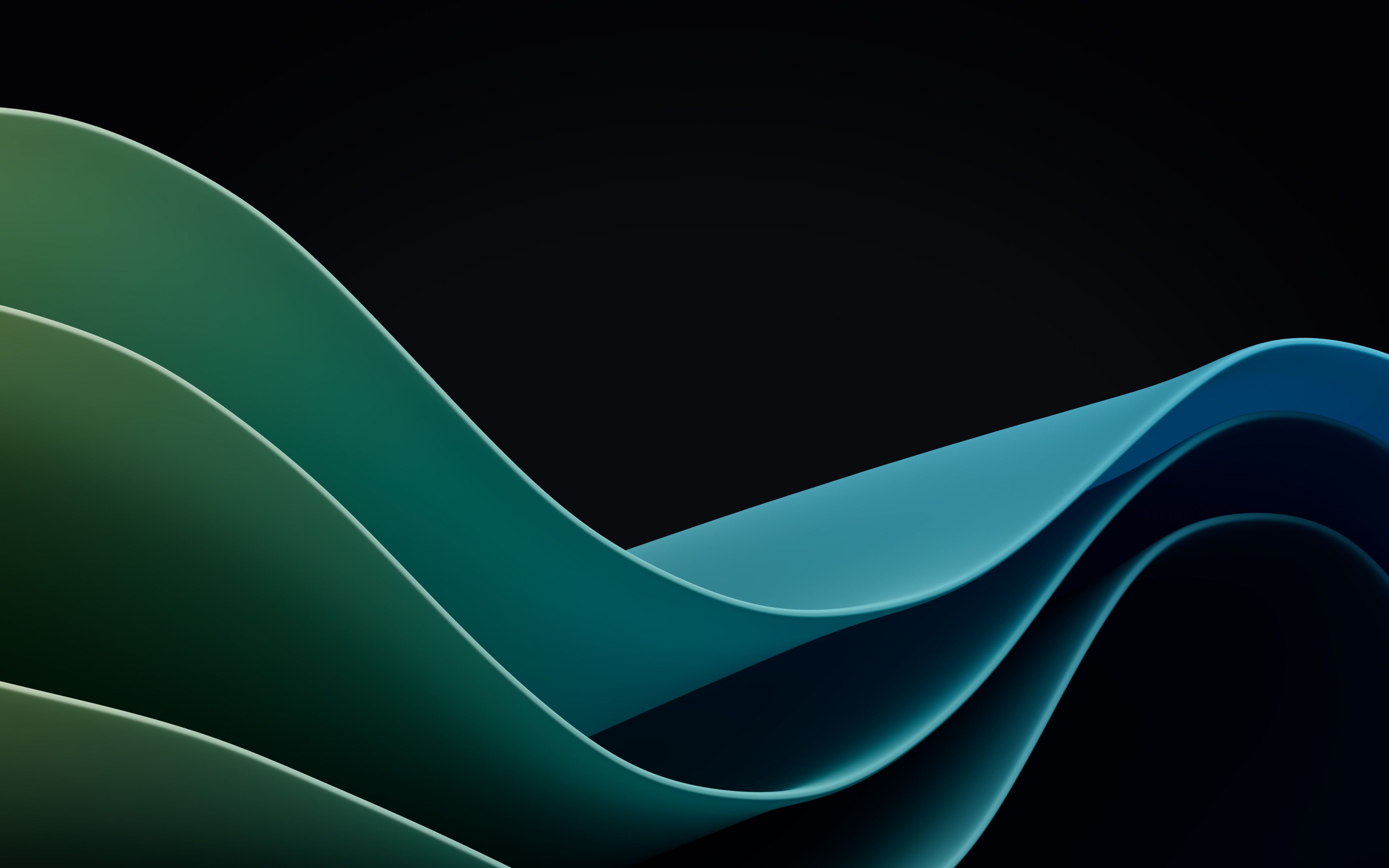 3840x2400 New Windows 11 Color Waves Theme Wallpaper (light & dark versions, 4K original from Microsoft)